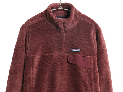 パタゴニア リツール スナップT プルオーバー ジャケット レディース М 古着 18年製 フリース アウトドア ブルゾン ハイネック シンプル
