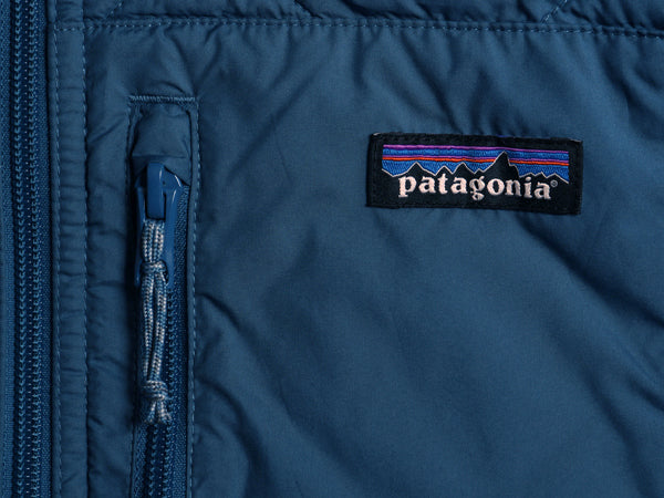 パタゴニア ダイアモンド キルト ボマー フーディ メンズ M 22年製 中綿 パーカー ナイロン ジャケット フルジップ ブルゾン ジャンパー 青