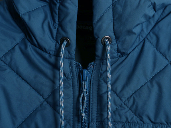 パタゴニア ダイアモンド キルト ボマー フーディ メンズ M 22年製 中綿 パーカー ナイロン ジャケット フルジップ ブルゾン ジャンパー 青