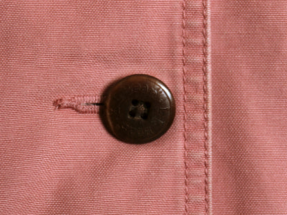 エルエルビーン コットン ハンティング ジャケット レディース L カバーオール フィールド ハーフ コート フランネル ライナー付き ピンク