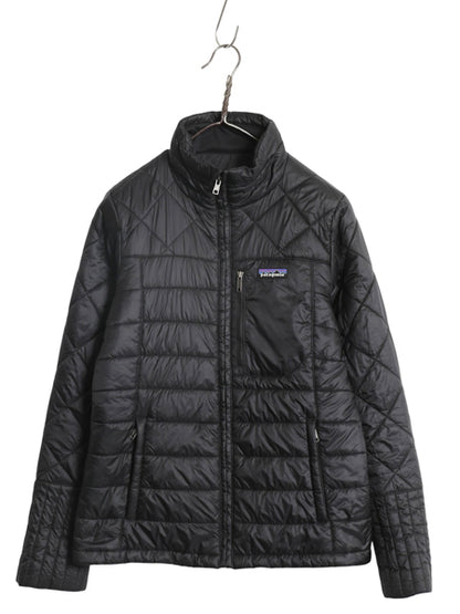 パタゴニア ラダリー ジャケット レディース S / 古着 18年製 アウトドア 中綿 キルティング ナイロン フルジップ ブルゾン ハイネック 黒