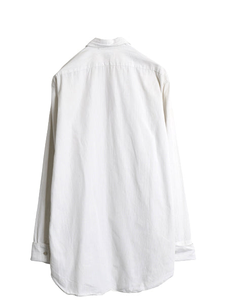 60s USA製 ★ シアーズ ストライプ ドレス シャツ メンズ L 程/ ヴィンテージ ダブルカフス フォーマル コットン 長袖シャツ ワイシャツ 白