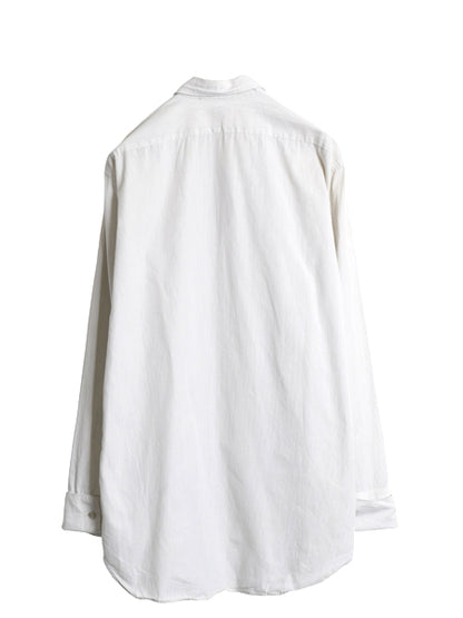 60s USA製 ★ シアーズ ストライプ ドレス シャツ メンズ L 程/ ヴィンテージ ダブルカフス フォーマル コットン 長袖シャツ ワイシャツ 白