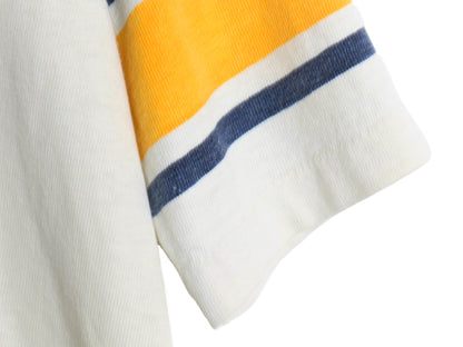 60s ランタグ ★ チャンピオン 両面 染込み プリント 半袖 フットボール Tシャツ メンズ M / ヴィンテージ USA製 ナンバリング コットン 白