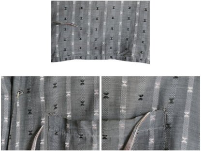 50s 60s ★ CAMPUS 総柄 半袖 シャツ メンズ M 小さめ S 程/ ヴィンテージ オープンカラー 開襟 ボックス シルク レーヨン 調 モノトーン 