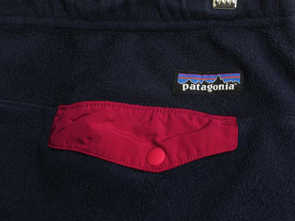 パタゴニア シンチラ スナップT フリース パンツ メンズ M / 17年製 アウトドア ポケット付き イージー ボトムス ゆったり ツートン 紺 赤