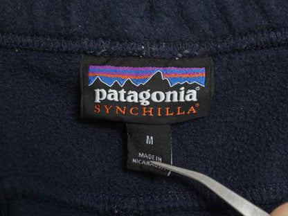 パタゴニア シンチラ スナップT フリース パンツ メンズ M / 17年製 アウトドア ポケット付き イージー ボトムス ゆったり ツートン 紺 赤