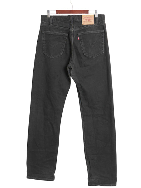 00s USA製 リーバイス 505 ブラック デニム パンツ メンズ 34 34 オールド ジーンズ ジーパン Gパン スリム ストレート ボトムス 黒 赤タブ
