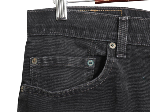 00s USA製 リーバイス 505 ブラック デニム パンツ メンズ 34 34 オールド ジーンズ ジーパン Gパン スリム ストレート ボトムス 黒 赤タブ
