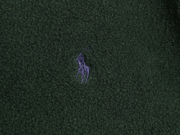 90s USA製 ポロ ラルフローレン フリース スイングトップ ジャケット メンズ L オールド ブルゾン フルジップ ジャンパー ワンポイント 緑