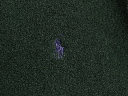 90s USA製 ポロ ラルフローレン フリース スイングトップ ジャケット メンズ L オールド ブルゾン フルジップ ジャンパー ワンポイント 緑