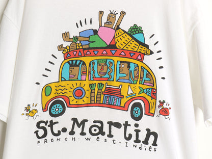90s USA製 アート イラスト プリント Tシャツ メンズ XL 古着 オールド ポップ グラフィック シングルステッチ スーベニア 大きいサイズ 白