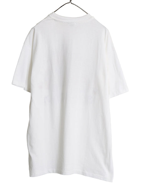 90s USA製 アート イラスト プリント Tシャツ メンズ XL 古着 オールド ポップ グラフィック シングルステッチ スーベニア 大きいサイズ 白