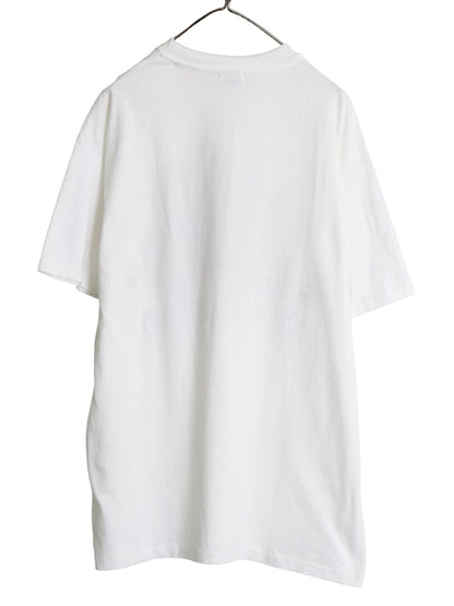 90s USA製 アート イラスト プリント Tシャツ メンズ XL 古着 オールド ポップ グラフィック シングルステッチ スーベニア 大きいサイズ 白