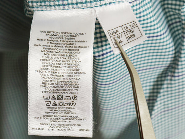 ブルックスブラザーズ チェック 長袖 ボタンダウン シャツ メンズ M 程 MADISON スーピマ コットン ワイシャツ ノーアイロン ポケット付き