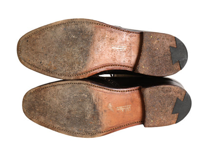英国製 ★ ブルックスブラザーズ PEAL&CO ウイングチップ シューズ US 7 1/2 25.5cm / クロケット&ジョーンズ レザー 革靴 フルブローグ 茶