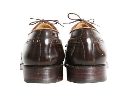 英国製 ★ ブルックスブラザーズ PEAL&CO ウイングチップ シューズ US 7 1/2 25.5cm / クロケット&ジョーンズ レザー 革靴 フルブローグ 茶