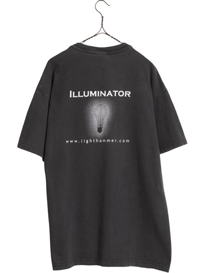 00s ★ got art 企業 パロディ イラスト プリント Tシャツ メンズ L / オールド  企業物 グラフィック ヘビーウェイト モノトーン ブラック