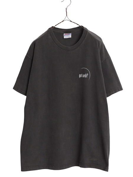 00s ★ got art 企業 パロディ イラスト プリント Tシャツ メンズ L / オールド  企業物 グラフィック ヘビーウェイト モノトーン ブラック