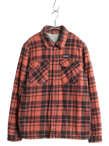 パタゴニア インサレーテッド フィヨルド フランネル シャツ ジャケット メンズ М 程/ 古着 ネルシャツ 中綿 キルティング ライナー付き