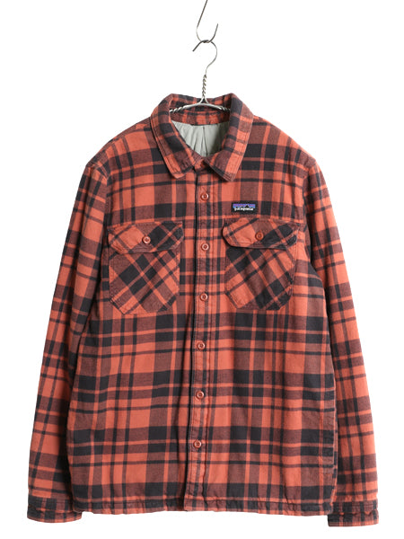 パタゴニア インサレーテッド フィヨルド フランネル シャツ ジャケット メンズ М 程/ 古着 ネルシャツ 中綿 キルティング ライナー付き