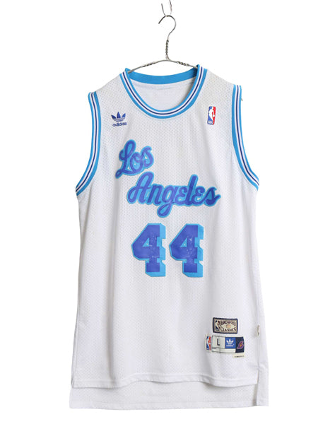 レイカーズ メッシュ タンクトップ メンズ L / NBA オフィシャル アディダス 復刻 ユニフォーム バスケ ユニフォーム ゲームシャツ 重ね着