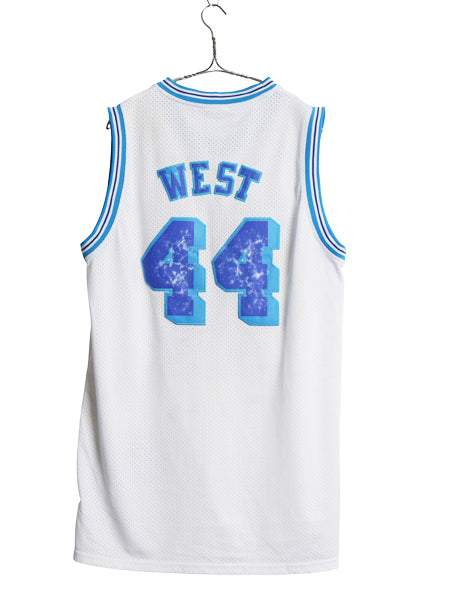 レイカーズ メッシュ タンクトップ メンズ L / NBA オフィシャル アディダス 復刻 ユニフォーム バスケ ユニフォーム ゲームシャツ 重ね着