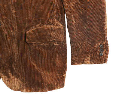 90s ポロ ラルフローレン 太畝 コーデュロイ テーラード ジャケット メンズ XL 古着 オールド ブレザー シンプル トラッド 大きいサイズ 茶