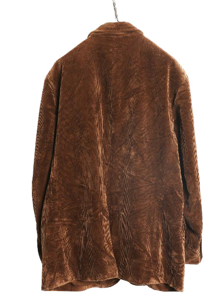 90s ポロ ラルフローレン 太畝 コーデュロイ テーラード ジャケット メンズ XL 古着 オールド ブレザー シンプル トラッド 大きいサイズ 茶