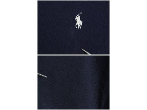 ポロ ラルフローレン フード付き 長袖 Tシャツ メンズ M 古着 ボーダー ロンT ロングスリーブ パーカー ワッペン 刺繍 クレイジー パターン