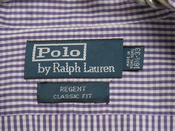 00s ポロ ラルフローレン ギンガム チェック 長袖 シャツ メンズ L 程 古着 オールド コットン ワイシャツ きれいめ カジュアル ゆったり