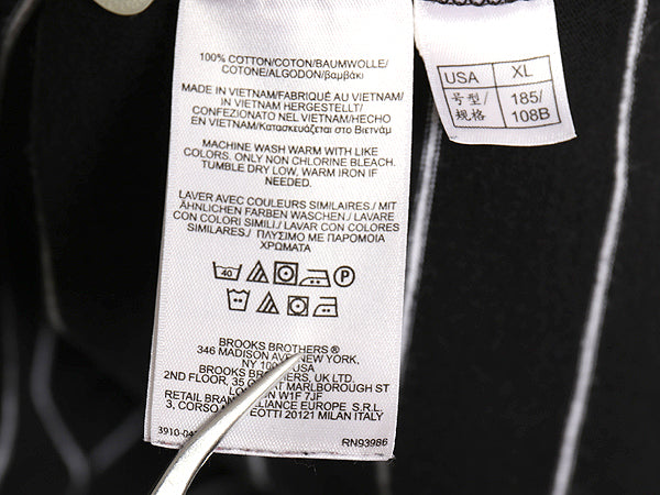 ブルックスブラザーズ ボーダー 半袖 ポロシャツ メンズ XL 半袖シャツ ワンポイント カットソー スムース コットン 大きいサイズ ブラック