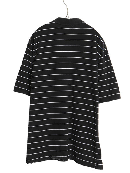 ブルックスブラザーズ ボーダー 半袖 ポロシャツ メンズ XL 半袖シャツ ワンポイント カットソー スムース コットン 大きいサイズ ブラック