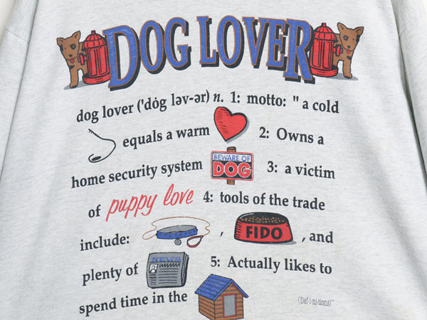 90s USA製 ドッグ ジョーク メッセージ イラスト プリント 半袖 Tシャツ メンズ XL / オールド シングルステッチ 犬 アニマル 大きいサイズ