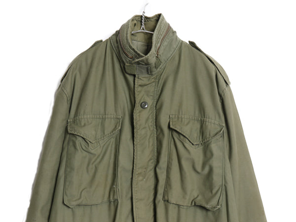 70s 80s 米軍実物 US ARMY M-65 フィールド ジャケット LARGE LONG 程 古着 ヴィンテージ ミリタリー 軍物 3rd ブラス ブルゾン ジャンパー