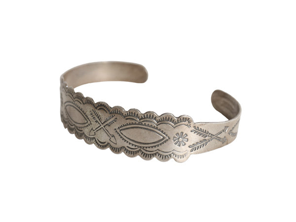 40s ★ SILVER ARROW シルバー バングル / ヴィンテージ STERLING 銀 ジュエリー ブレスレット フレッドハービー クロスアロー ツーリスト