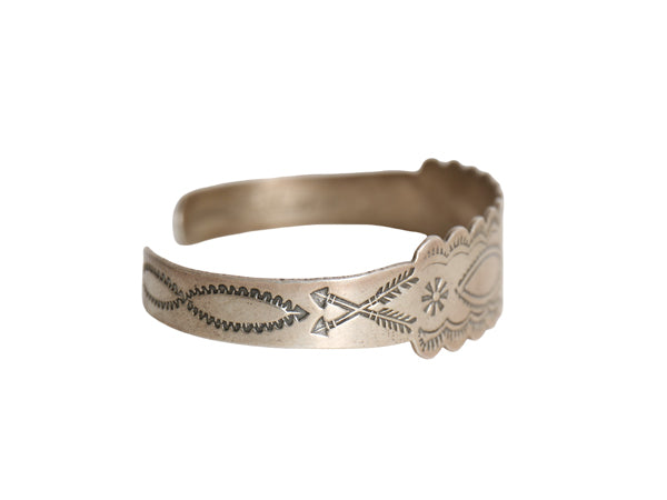 40s ★ SILVER ARROW シルバー バングル / ヴィンテージ STERLING 銀 ジュエリー ブレスレット フレッドハービー クロスアロー ツーリスト