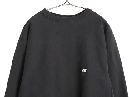 90s USA製 ★ チャンピオン リバースウィーブ スウェット メンズ XL / オールド トレーナー ワンポイント 目付き ヘビーウェイト ブラック