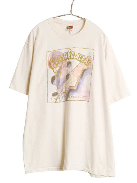 00s フラッシュ キャディラック イラスト プリント Tシャツ メンズ XL オールド バンド ロック グラフィック ヘビーウェイト 大きいサイズ 