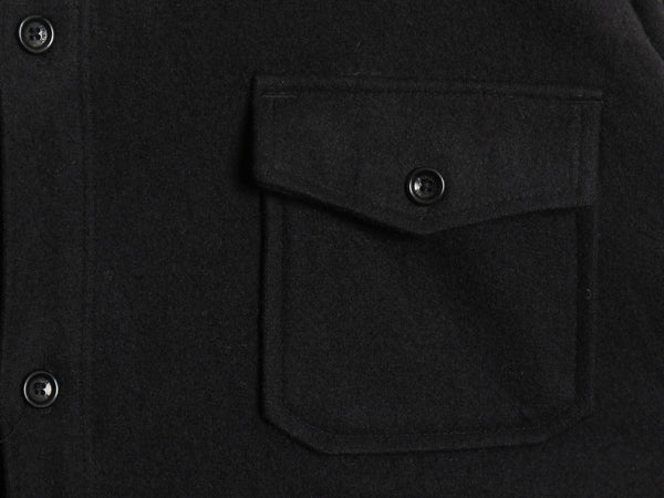 00s バナナリパブリック 長袖 ウール シャツ メンズ XL / オールド 長袖シャツ 無地 大きいサイズ ブラック ボックス シルエット シンプル