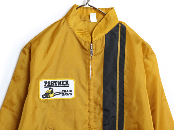 デッドストック 70s Louisville ナイロン レーシング ジャケット メンズ M ヴィンテージ ジャンパー ブルゾン ワンポイント ワッペン 企業