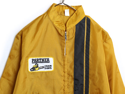 デッドストック 70s Louisville ナイロン レーシング ジャケット メンズ M ヴィンテージ ジャンパー ブルゾン ワンポイント ワッペン 企業