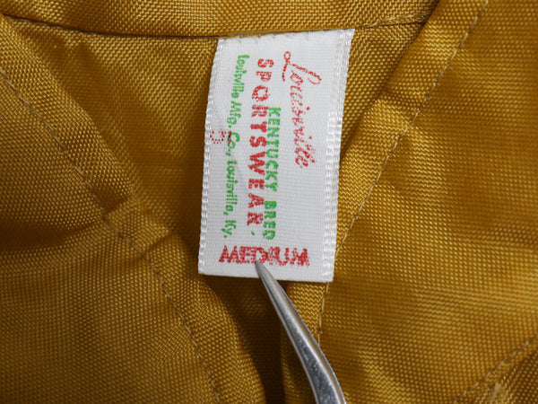 デッドストック 70s Louisville ナイロン レーシング ジャケット メンズ M ヴィンテージ ジャンパー ブルゾン ワンポイント ワッペン 企業