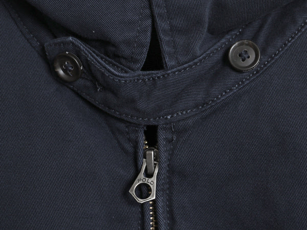 00s ポロ ラルフローレン スイングトップ ジャケット メンズ XL オールド フルジップ コットン ブルゾン ジャンパー 大きいサイズ ネイビー