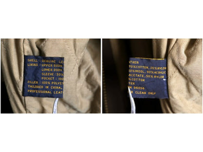 ブルックスブラザーズ 本革 ヌバック レザー ハーフ コート メンズ XL 革ジャン ジャケット 中綿 キルティング ライナー 濃茶 大きいサイズ