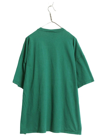 90s USA製 ラッセル ポケット付き 無地 半袖 Tシャツ メンズ XXL / オールド ヘビーウェイト コットン ポケT カットソー 大きいサイズ 緑