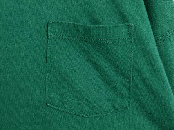 90s USA製 ラッセル ポケット付き 無地 半袖 Tシャツ メンズ XXL / オールド ヘビーウェイト コットン ポケT カットソー 大きいサイズ 緑
