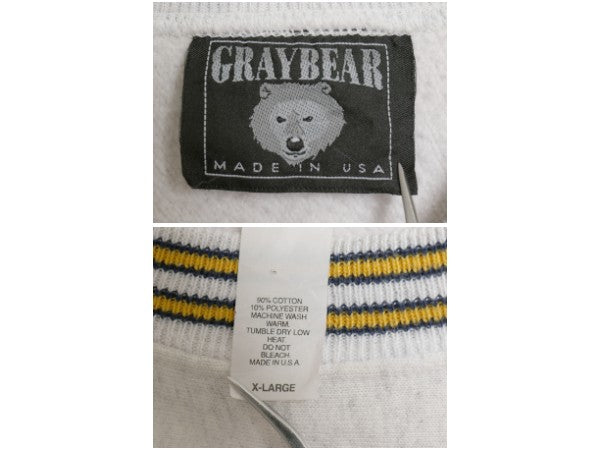 90s USA製 US NAVY 刺繍 スウェット メンズ XL / 古着 オールド リバース タイプ トレーナー ヘビーウェイト 裏起毛 USN 海軍 大きいサイズ