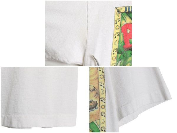 90s USA製 ジミー バフェット ツアー 両面 イラスト プリント Tシャツ メンズ L 程/ オールド バンド ロック オフィシャル グラフィック 白