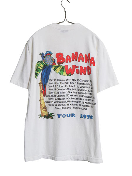 90s USA製 ジミー バフェット ツアー 両面 イラスト プリント Tシャツ メンズ L 程/ オールド バンド ロック オフィシャル グラフィック 白